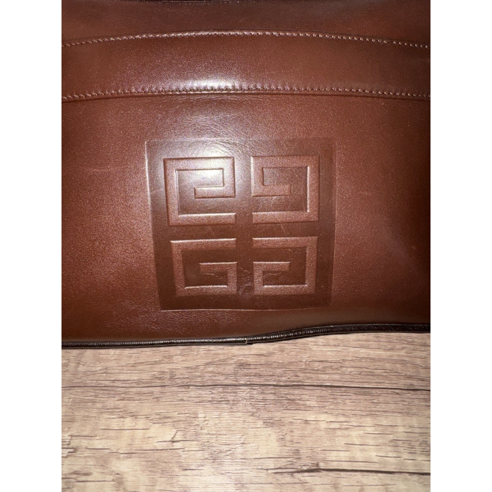 Vintage Givenchy Brown Leather 4G Logo Shoulder Bag Spain Quiet Luxury Classic - Picture 13 of 16